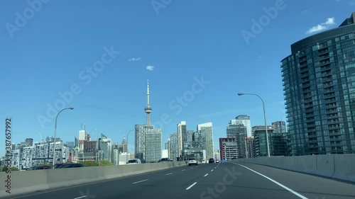 Downtown Toronto Canada September 2020 driving car 
