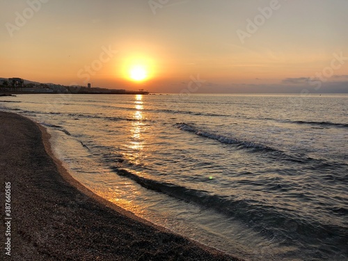 sunset on the beach