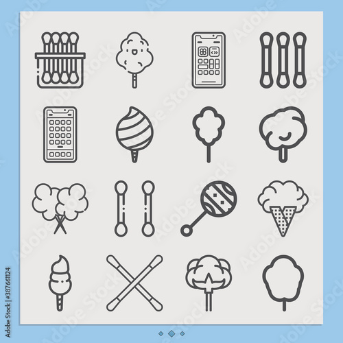 Simple set of spinning related lineal icons.