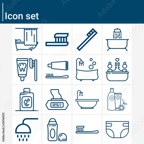 Simple set of ambiguous related lineal icons.