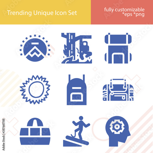 Simple set of vital related filled icons.