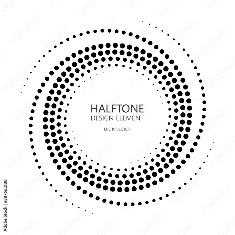 Abstract vector graphic element , halftone style , for web design, presentation, business card, invitation, poster, cover, landing page.