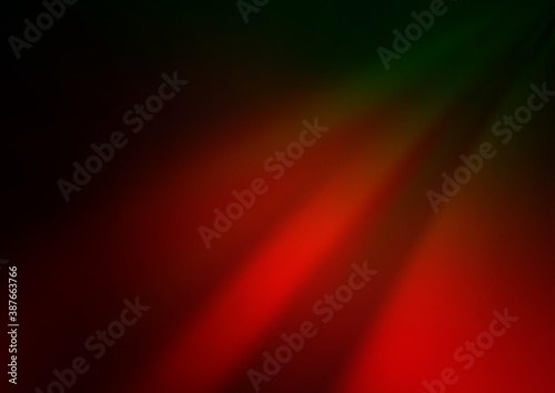 Dark Green, Red vector blur pattern.