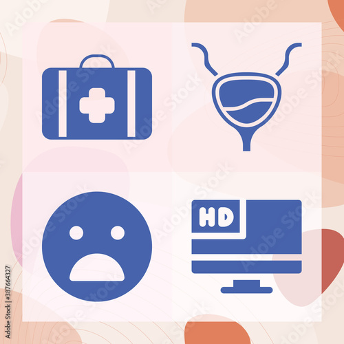 Simple set of pain related filled icons