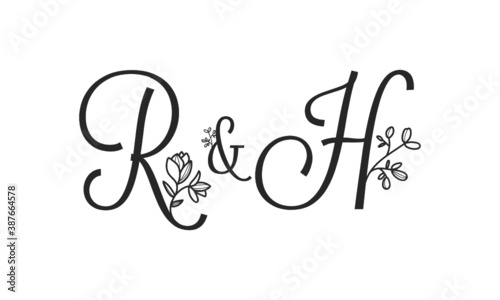 R&H floral ornate letters wedding alphabet characters