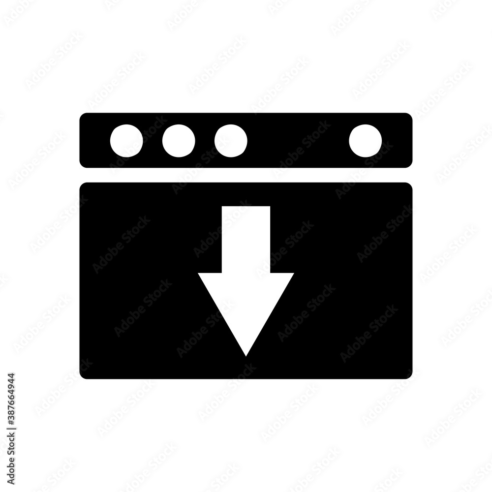 Landing page glyph icon. Design template vector Landing page glyph icon. Design template vector