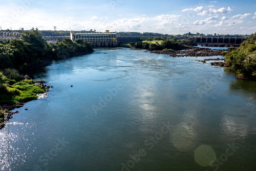 Salto Grande Hydroelectric Plant is located on the Paranapanema River between the municipalities of Salto Grande and Cambara