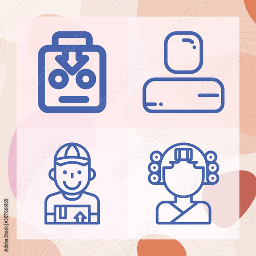 Simple set of disabled related lineal icons