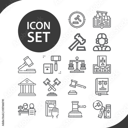 Simple set of admitted related lineal icons.