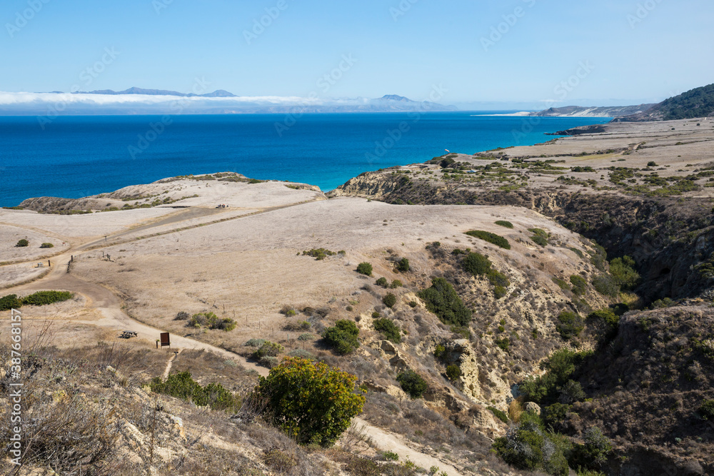 Landscape view of Santa Rosa Island during the day in Channel Islands National Park (California).