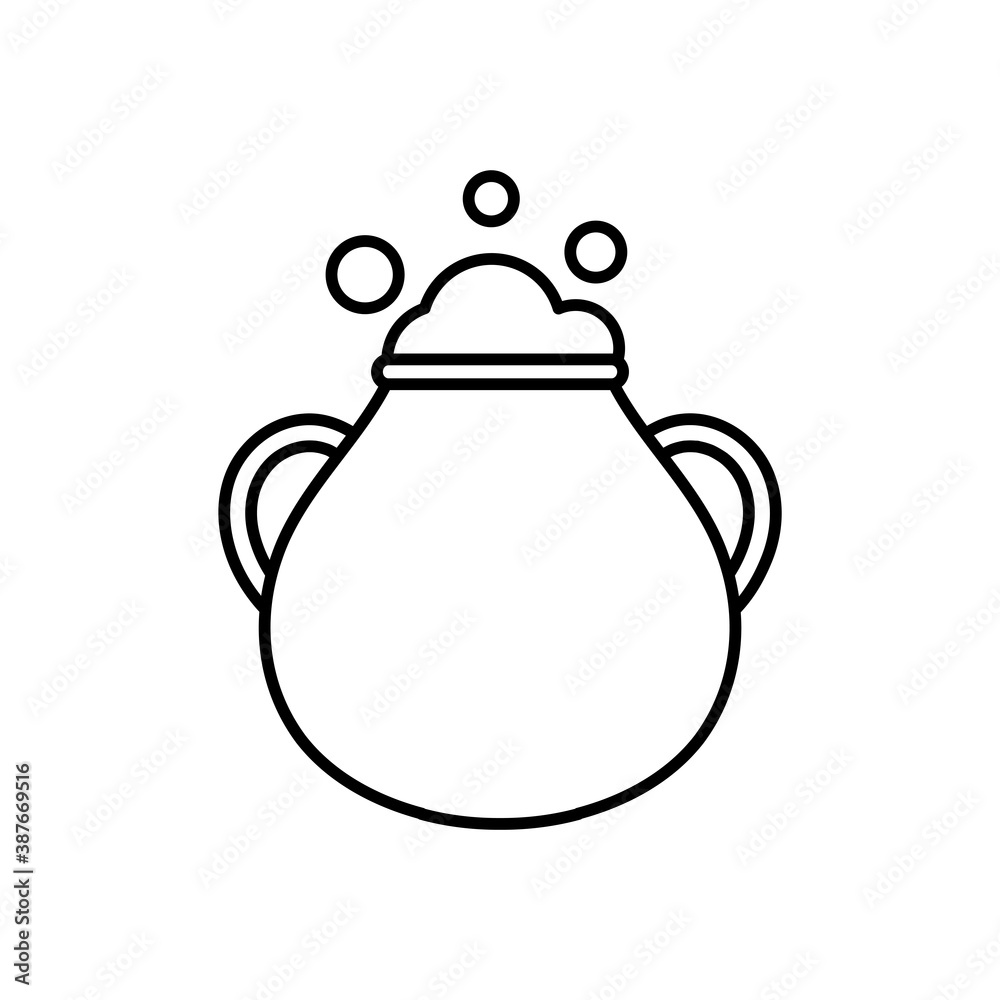 Obraz premium witch cauldron icon, line style