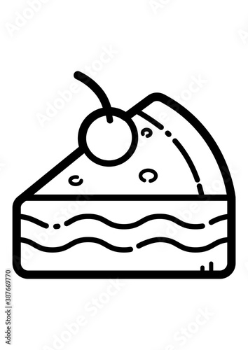 Piece Of Cake Flat Icon Isolated On White Background