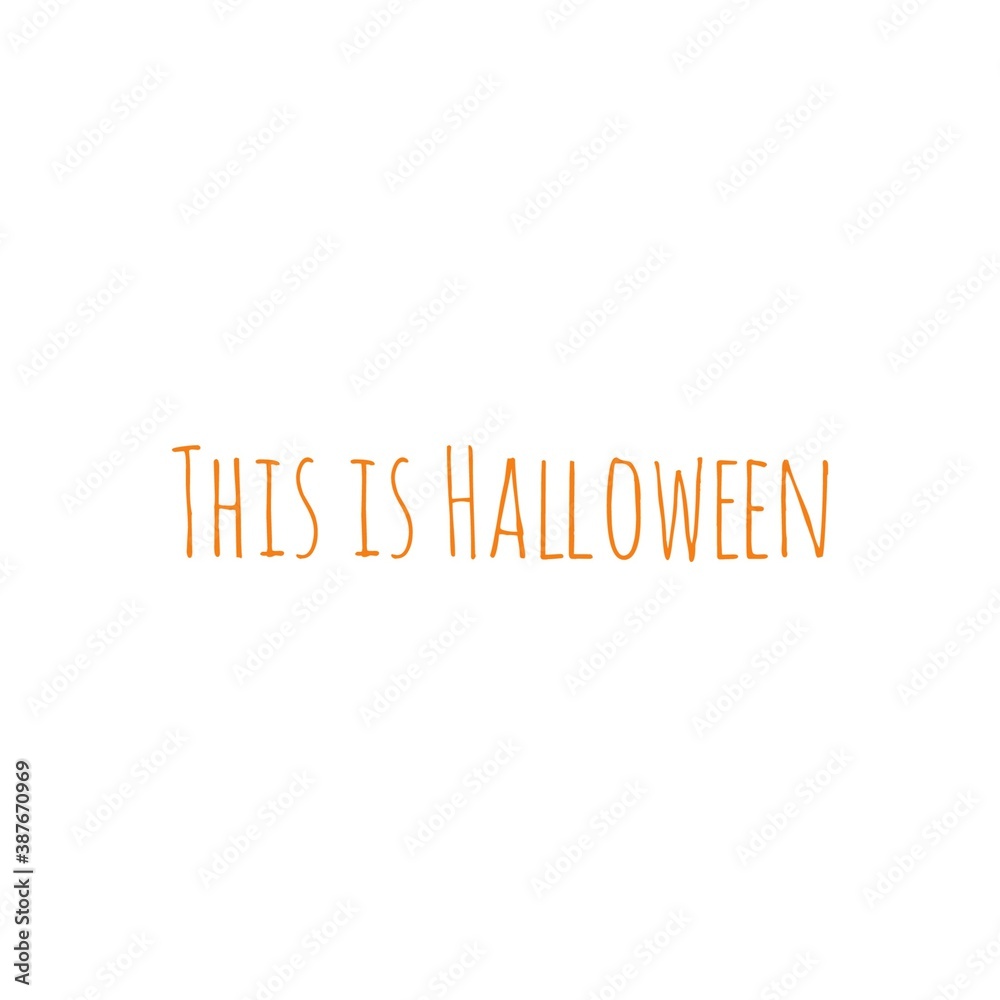 Halloween Word Illustration for design / To print / For web/app design development / Product Development / Lettering