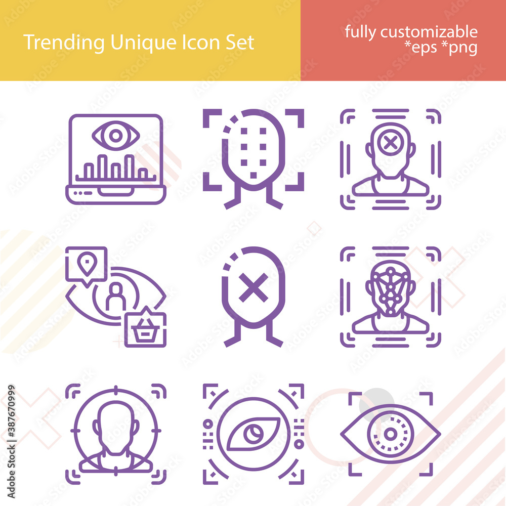 Simple set of apprehension related lineal icons. Simple set of apprehension related lineal icons.