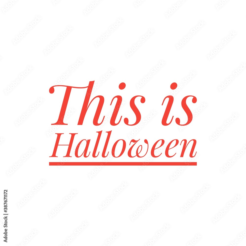 Halloween Word Illustration for design / To print / For web/app design development / Product Development / Lettering