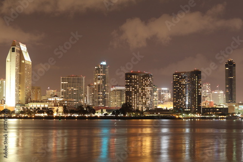 San Diego city harbor at night © mike