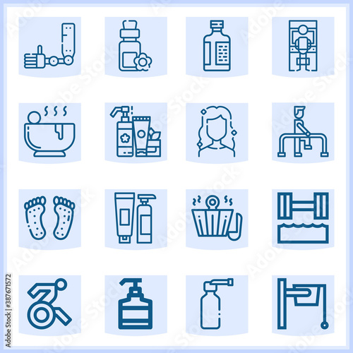 Rehabilitation  related simple set. 16  lineal
