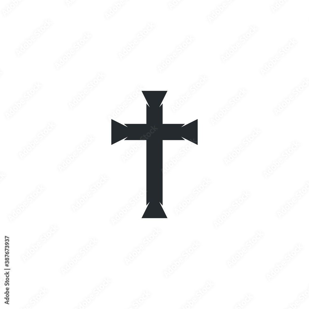 symbol of Christian cross,vector icon logo illustration