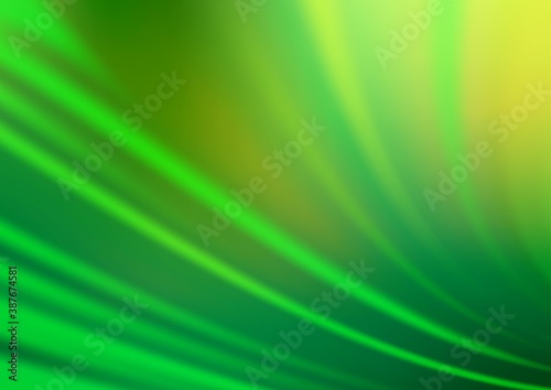 Light Green vector blurred shine abstract pattern.
