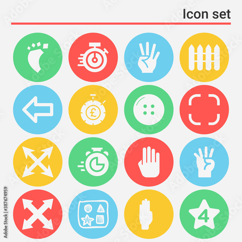 16 pack of iv  filled web icons set