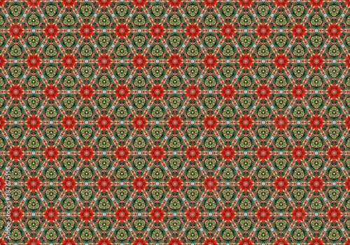 Christmas background tile red green and white color illustration