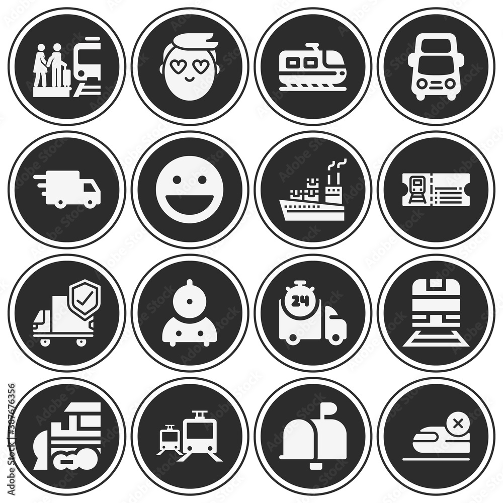 16 pack of express filled web icons set 16 pack of express filled web icons set