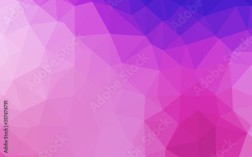 Light Pink, Blue vector polygon abstract layout.