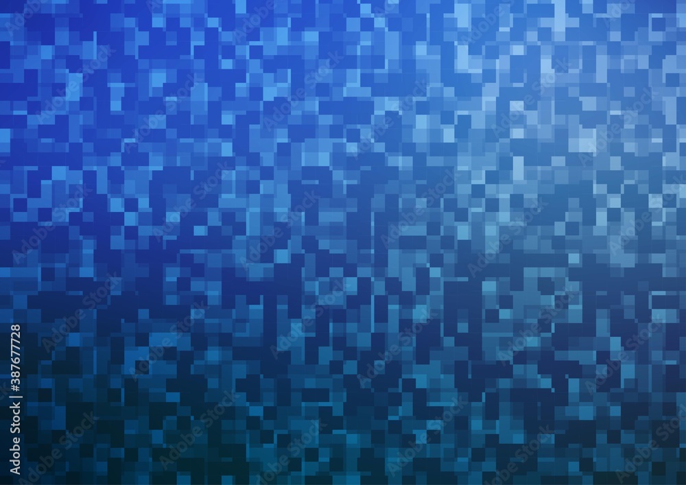 Light BLUE vector template with crystals, rectangles.