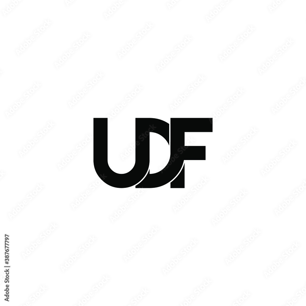 udf letter original monogram logo design udf letter original monogram logo design