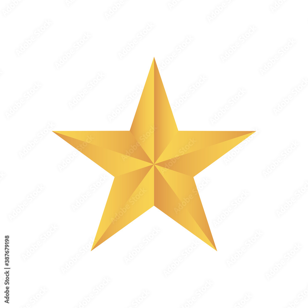 golden star icon, flat style golden star icon, flat style