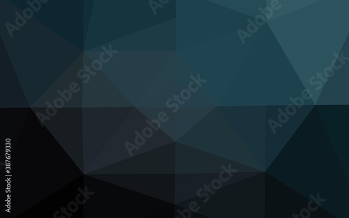 Dark BLUE vector abstract polygonal layout.