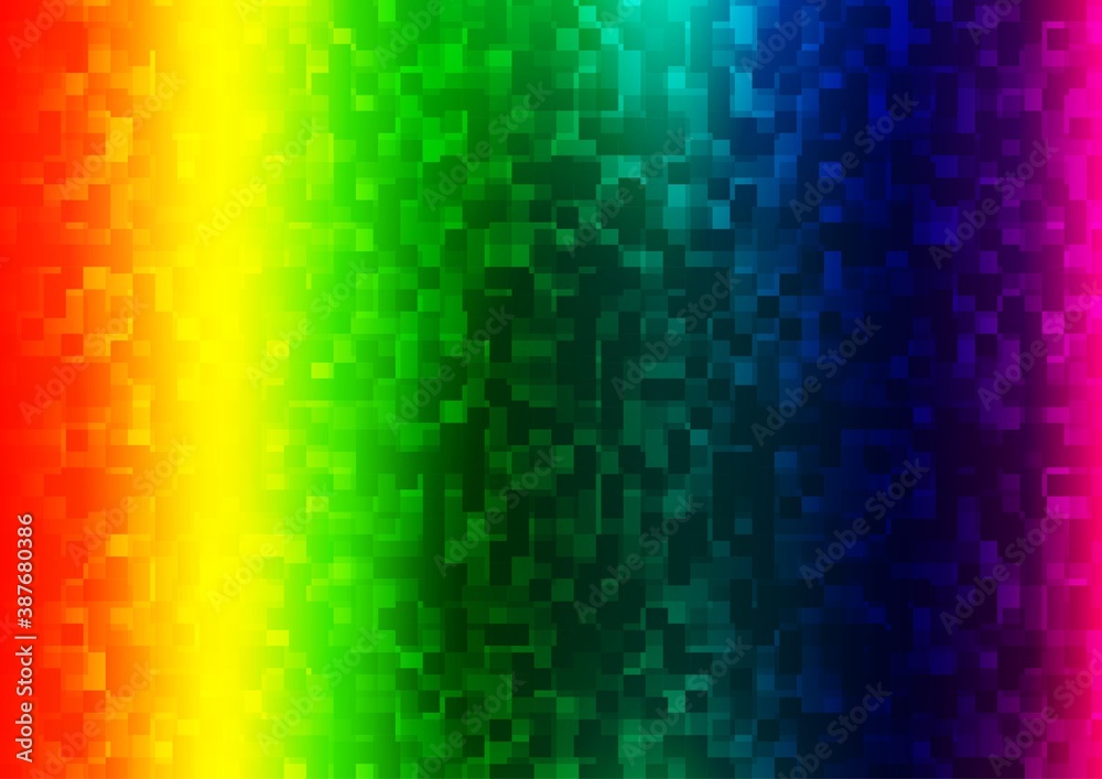 Light Multicolor, Rainbow vector backdrop with rectangles, squares.