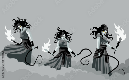 Erinyes furies greek mythology goddesses of vengeance