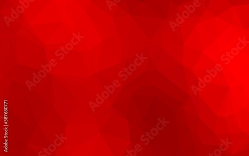 Light Red vector abstract polygonal layout.