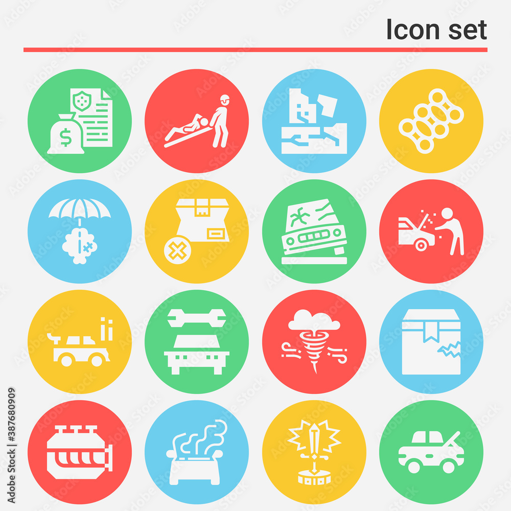 16 pack of repaired filled web icons set 16 pack of repaired filled web icons set