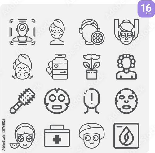 Simple set of paralysis related lineal icons.