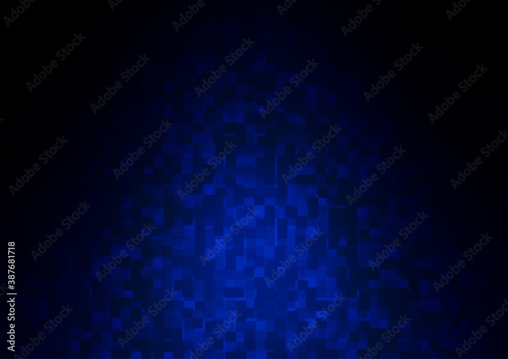 Dark BLUE vector pattern in square style.