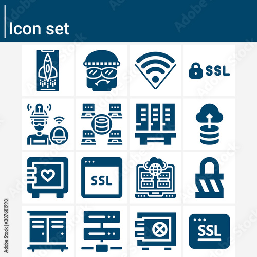 Simple set of locke related filled icons.
