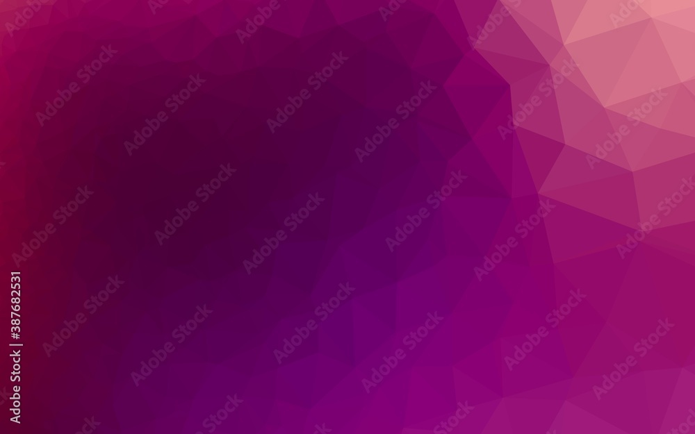 Light Purple vector triangle mosaic texture. Light Purple vector triangle mosaic texture.