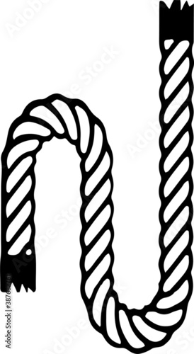 rope vector illustration isolated on background