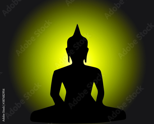 Buddha image in Thailand vector illustration