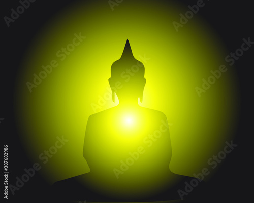 Buddha image in Thailand vector illustration