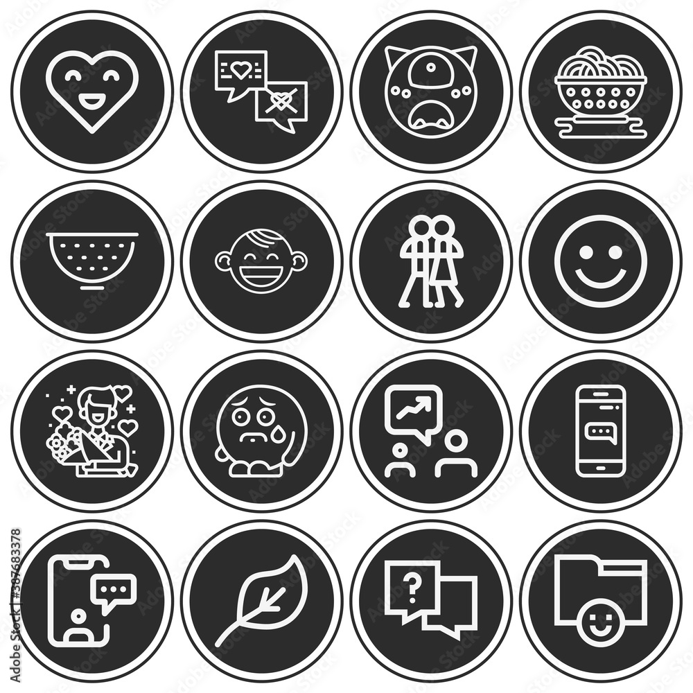 16 pack of asks lineal web icons set 16 pack of asks lineal web icons set