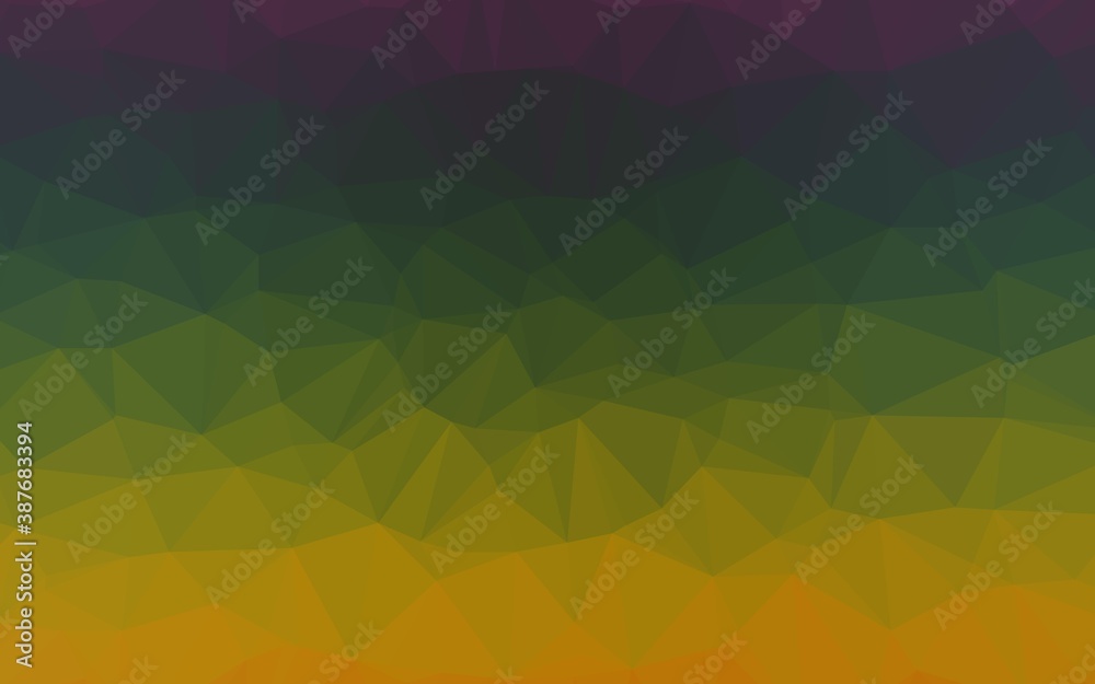 Fototapeta premium Dark Multicolor, Rainbow vector abstract polygonal texture.
