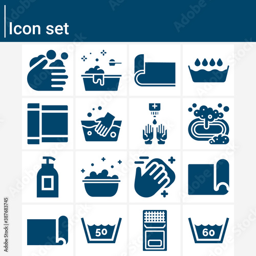 Foto Simple set of locus related filled icons.