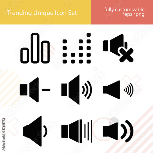 Simple set of book binding related filled icons.