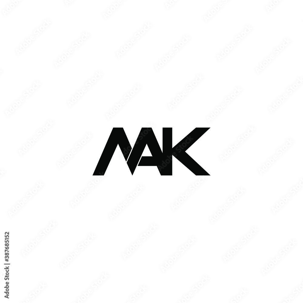 mak letter original monogram logo design mak letter original monogram logo design