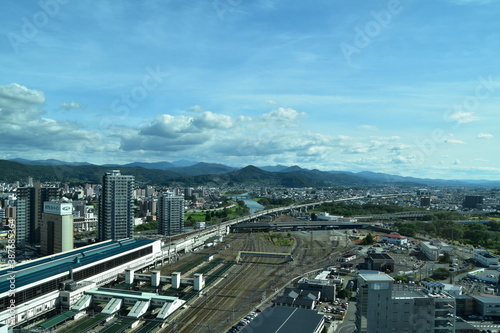 The view of Morioka City in Japan
