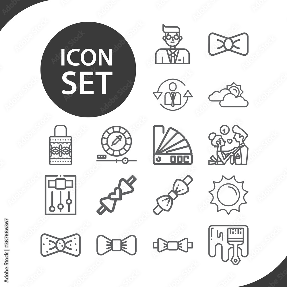 Fototapeta premium Simple set of shaded related lineal icons.