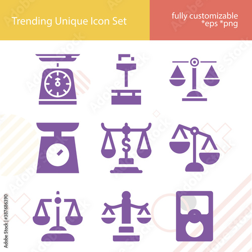 Simple set of models related filled icons.
